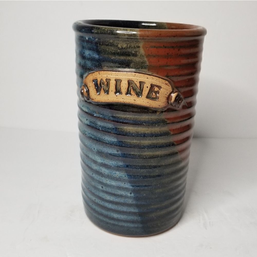 Pottery wine holder